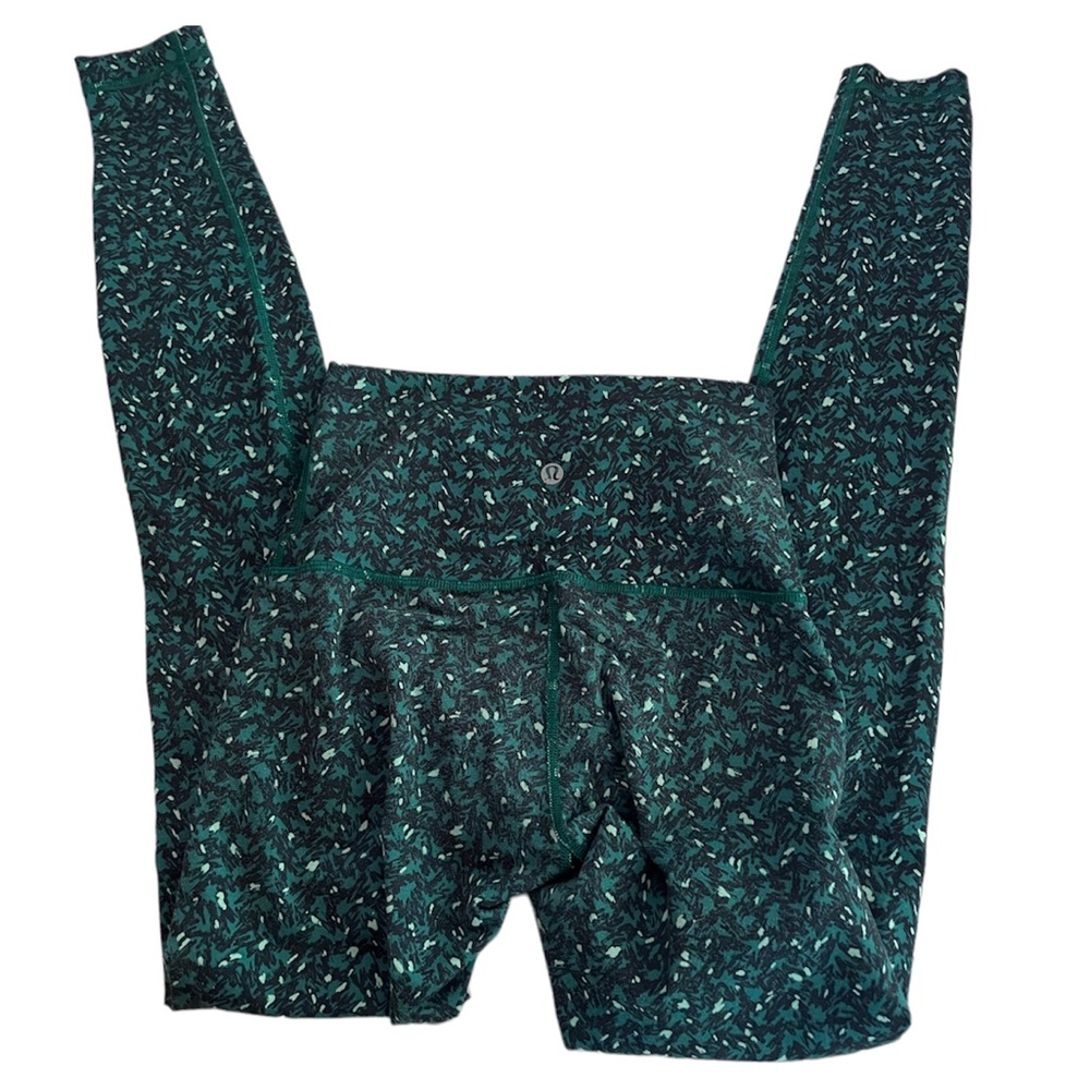 Lululemon printed leggings teal 4
